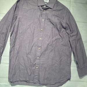 Charles Tyrwhitt Dress Shirt Men's 16.5/34 Light Purple Egyptian Cotton